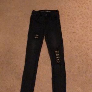 Black ripped jeans
